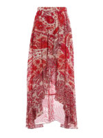 Gonna lunga in georgette Paisley