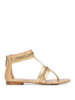 Sandali in pelle laminata con catena