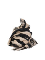 Foulard a righe con dettaglio floreale