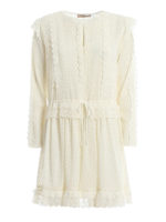 Abito in crepe e pizzo sangallo