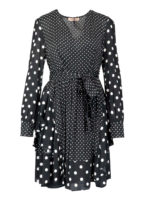 Abito corto in viscosa a pois