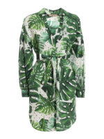 Abito in cotone stampa tropicale