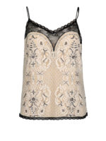 Top in pizzo con ricami