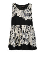 Top con stampa foglie