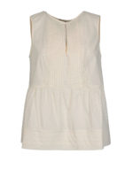 Top plisse con balza