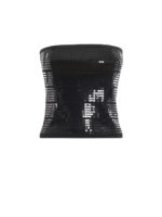 Top crop con paillettes