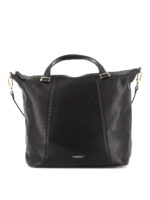 Tote nera con logo lettering