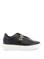 Sneakers basse in pelle stampa cocco