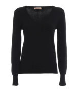 Maglia a V in filato di misto viscosa