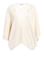 Blusa-poncho in jersey e pizzo