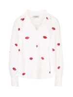 Blusa bianca con ricamo le Rouge