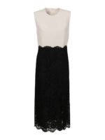 Abito lungo con gonna di pizzo