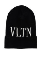 Berretto in lana con stampa VLTN