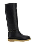 Stivali in pelle con borchie