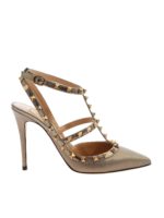 Decollete Rockstud color tortora metallizzate