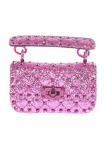 Borsa Mini Rockstud glitter fucsia