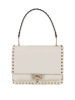 Borsa Rockstud avorio in pelle