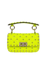 Borsa Rockstud Spike mini rosa fluo