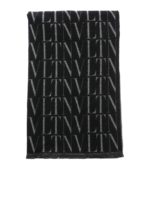 Sciarpa con logo a contrasto nera