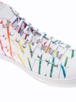 Sneakers con logo VLTN all-over bianche