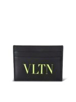 Portacarte nero VLTN giallo fluo