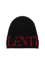 Berretto nero con logo rosso