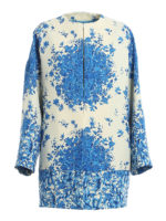 Cappotto in misto seta stampa floreale