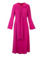 Abito midi svasato fucsia