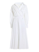 Abito maxi in cotone plissettato