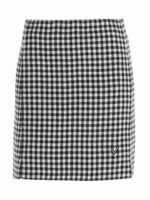 Minigonna Vichy bianca e nera