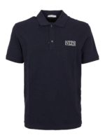 Polo in jersey di cotone con patch logo