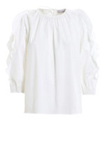 Blusa con maniche cut out con ruches