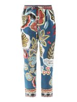 Pantaloni con stampa Fiori Sinuosi