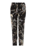 Pantaloni in seta con stampa floreale