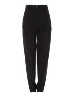 Pantaloni a vita alta in gabardina