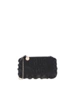 Pochette Rock Ruffles nera con glitter