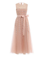 Abito in tulle con ricami floreali