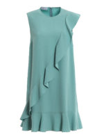 Abito in crepe envers satin con ruche