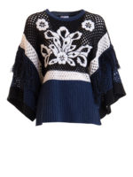 Maglione traforato con frange