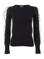 Pullover con tulle point desprit