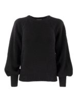 Pullover in lana con maniche a sbuffo