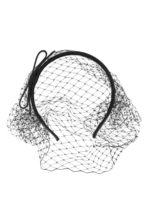 Cerchietto nero con velo point desprit