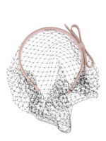 Cerchietto in pelle con velo point desprit