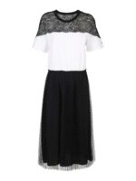 Abito in jersey tulle e pizzo