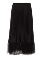 Gonna plissettata con balza in tulle