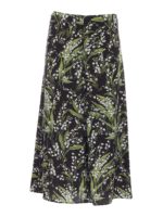 Gonna nera con stampa floreale