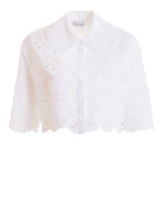 Camicia corta in pizzo sangallo