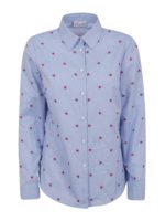 Camicia con ricamo trifogli