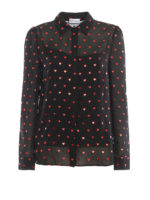 Camicia in seta crepe de chine stampa cuori