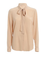 Blusa in seta con lavalliere